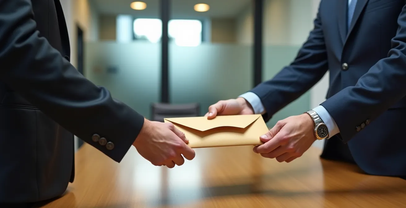 Mains professionnelles échangeant des documents dans un environnement de bureau moderne